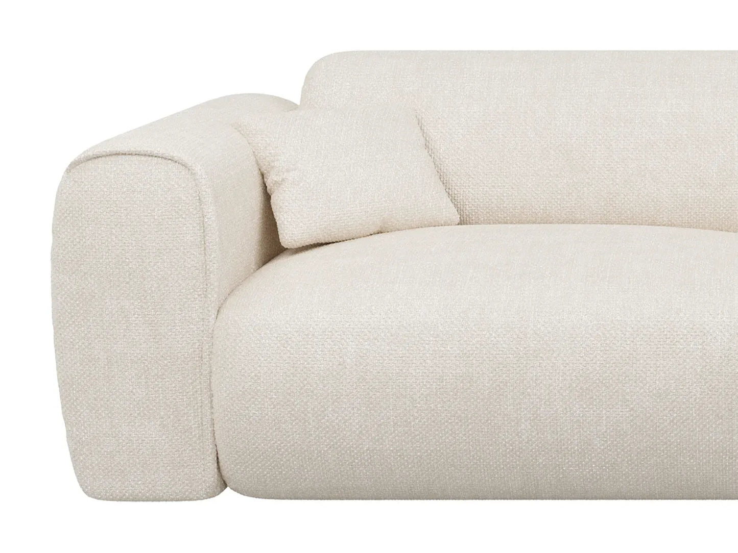 Canapé Japandi Convertible Express Texturé 4 Places Beige - Pognia