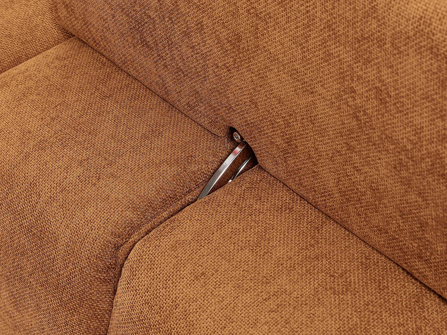 Fauteuil Japandi Dossier Avancé Texturé Terracotta - Apoliu