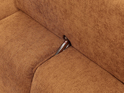 Fauteuil Japandi Dossier Avancé Texturé Terracotta - Apoliu