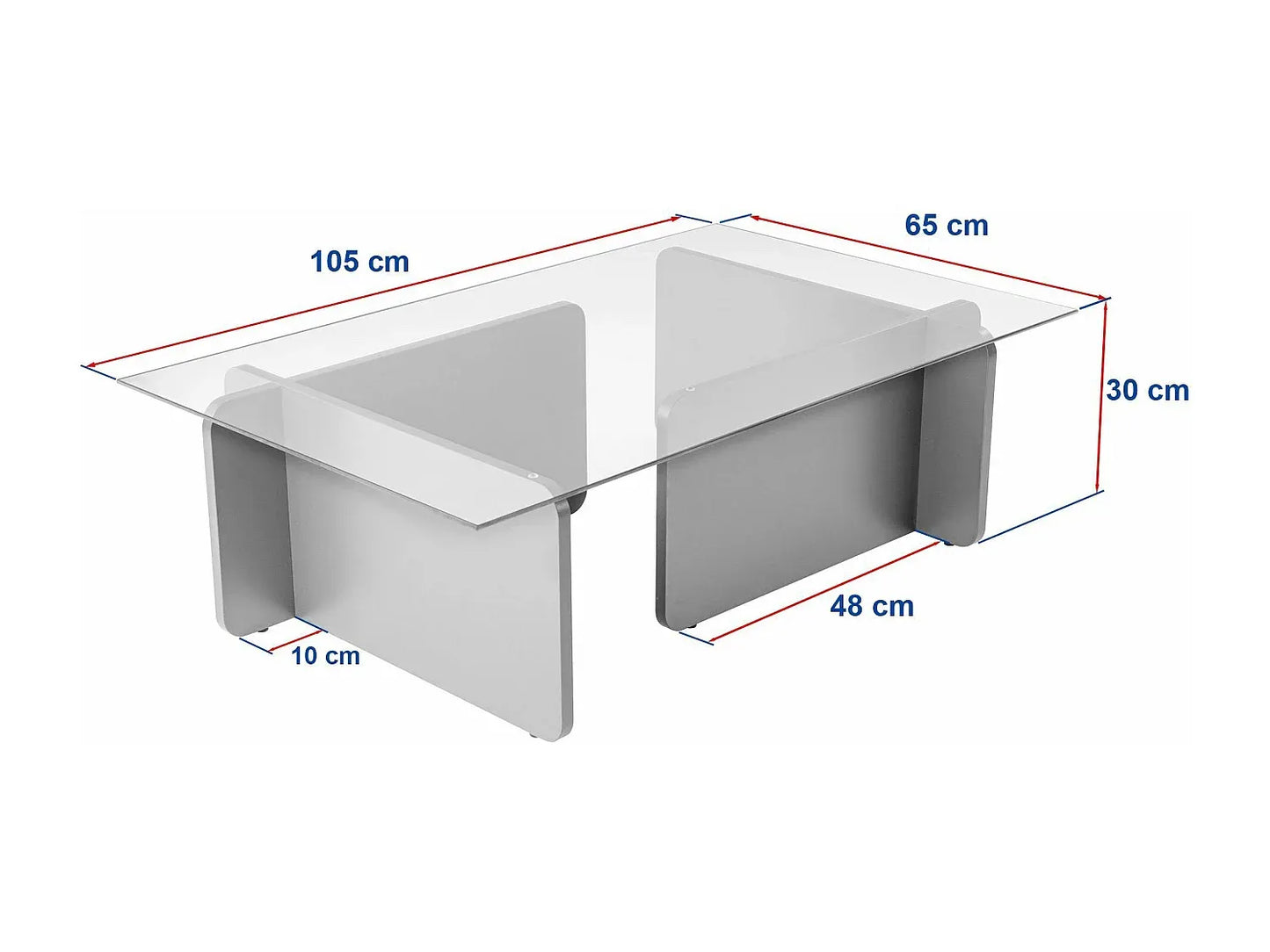 Table Basse Japandi Verre et Travertin - Azra