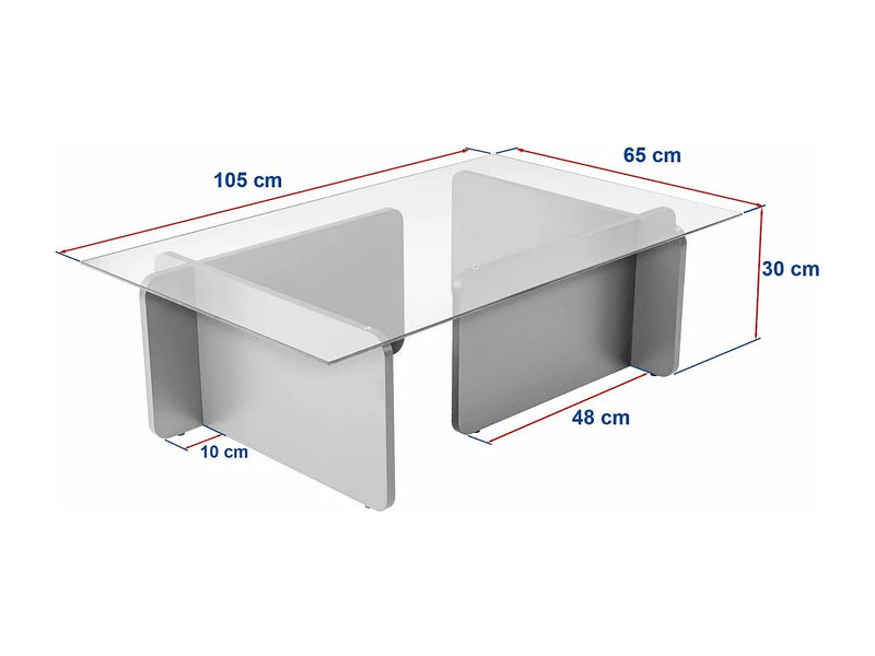 Table Basse Japandi Verre et Travertin - Azra