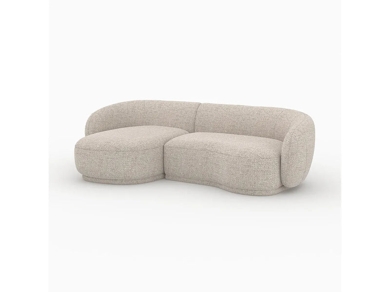 Canapé Japandi Arrondi Modulable Beige 4 Places - Nova
