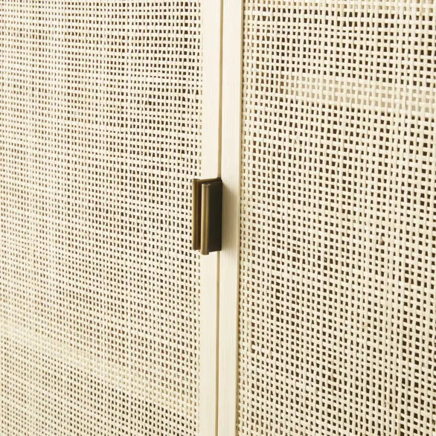 Armoire Japandi 2 Portes Cannage Rotin – Solstice
