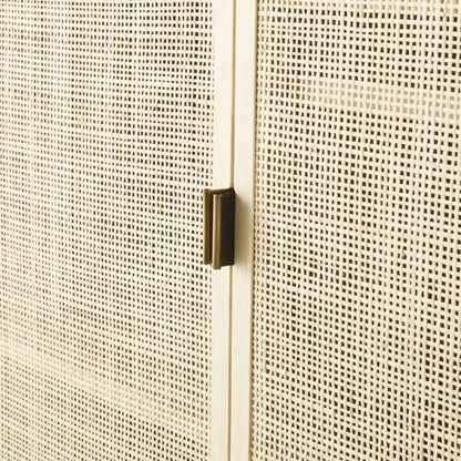 Armoire Japandi 2 Portes Cannage Rotin – Solstice