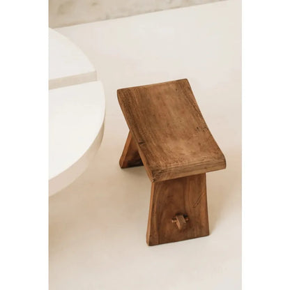 Tabouret Japandi Bois de Suar Naturel – Summer