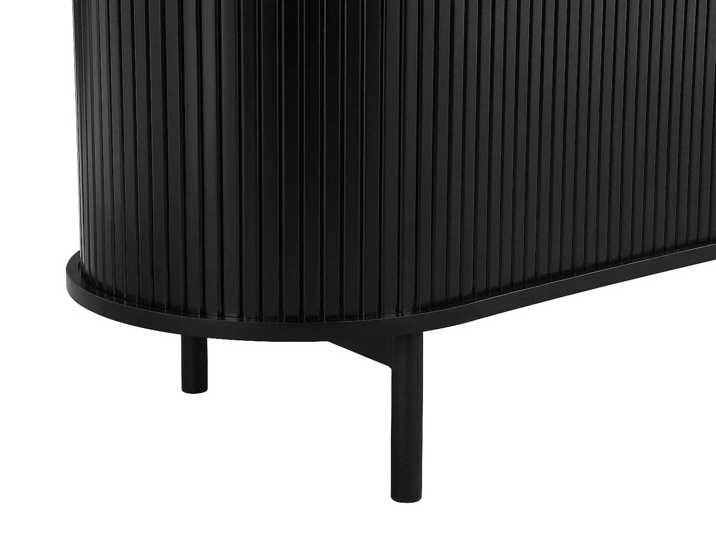 Meuble TV Japandi 2 Portes Coulissantes Noir - Sevato