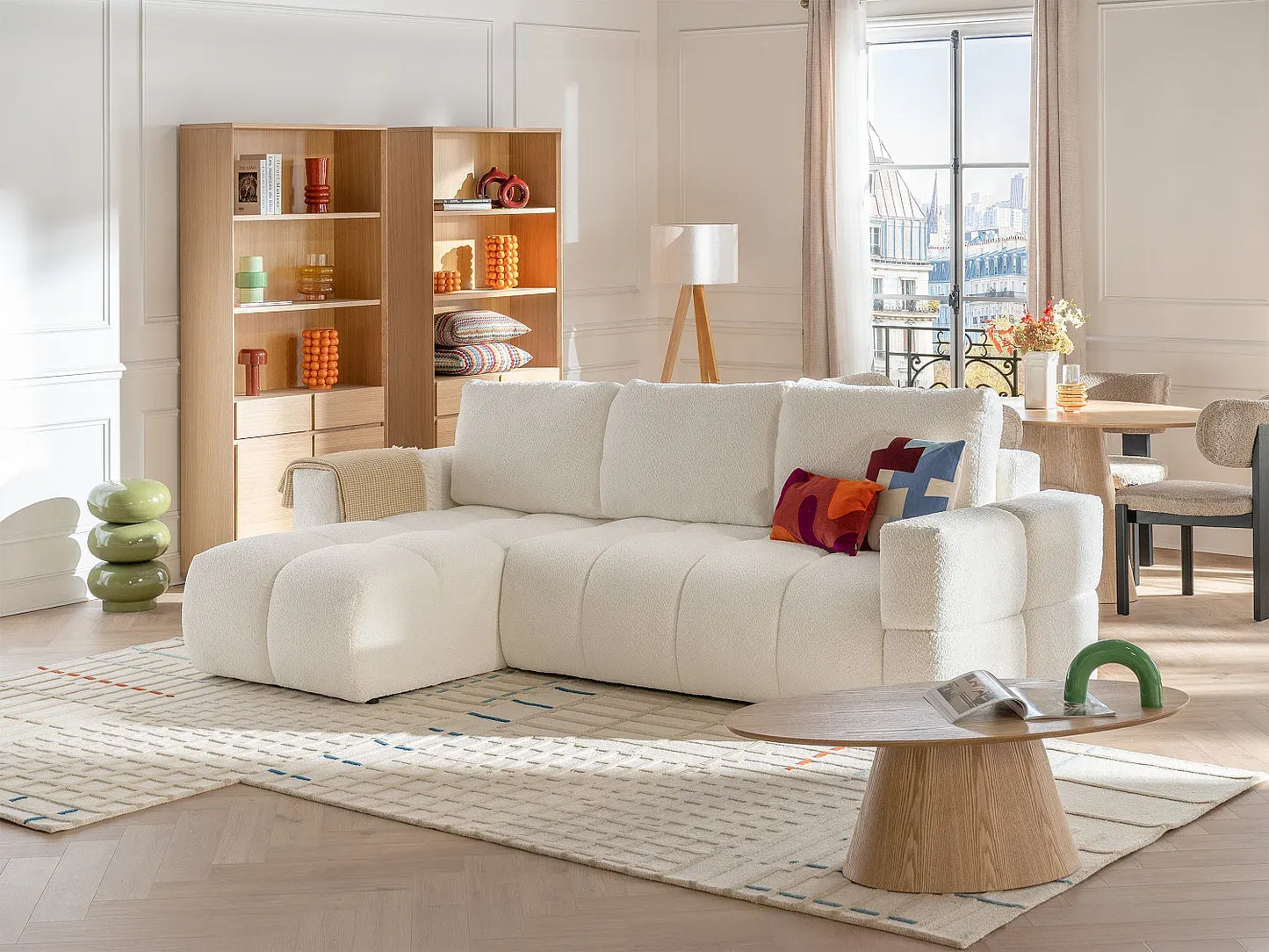 Table Basse Japandi Ovale Bois Clair - Antelada