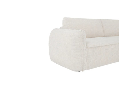 Canapé Japandi Convertible Chenille Beige 4 Places - Selivo
