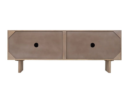 Meuble TV Japandi en Bois à Motifs - Berlama