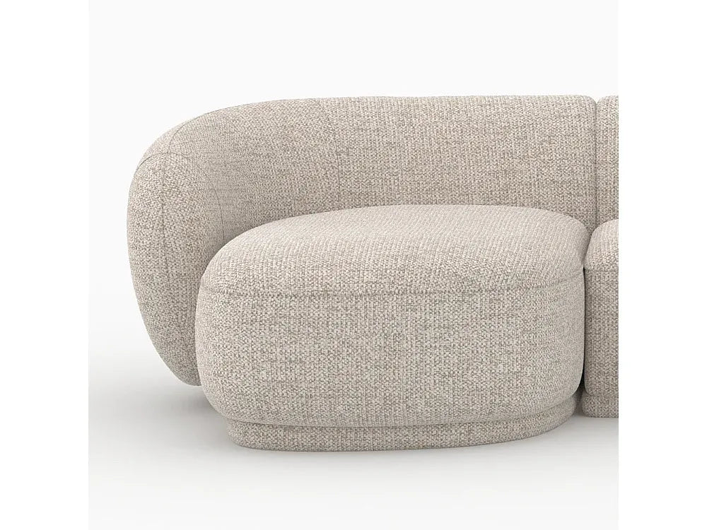 Canapé Japandi Arrondi Modulable Beige 4 Places - Nova
