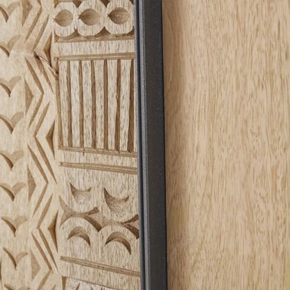 Armoire Japandi 3 Portes Sculptée – Twareg