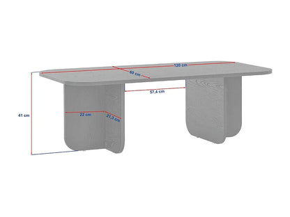 Table Basse Japandi Rectangulaire Bois Clair - Becaj