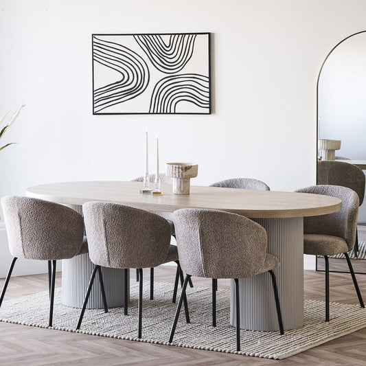 Table Japandi Ovale Bois Clair – Solva