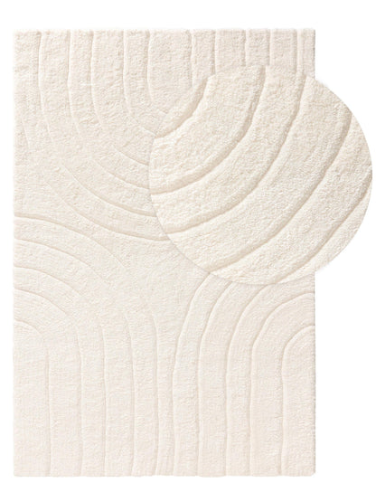 Tapis Japandi Poils Longs Crème – Emy