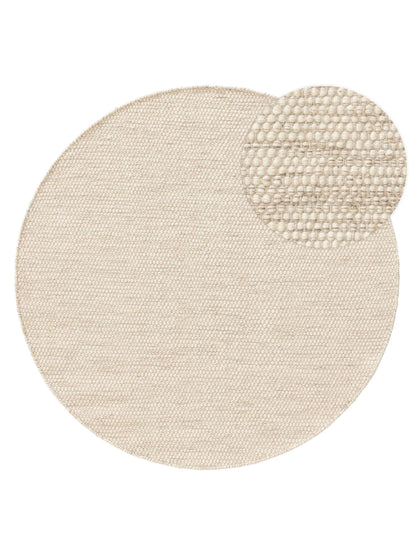 Tapis Japandi Rond Laine Crème – Rocco