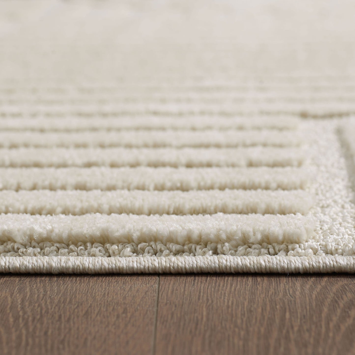 Tapis Japandi Relief Géométrique Rond – Turin