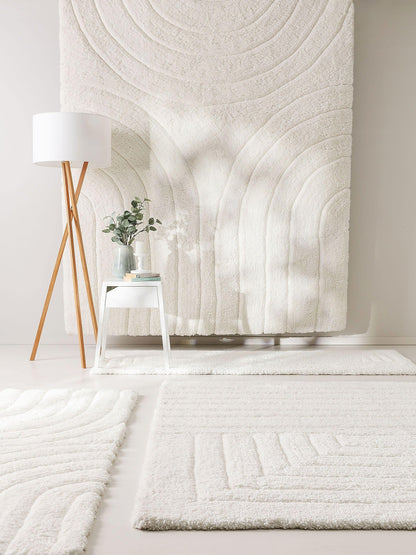 Tapis Japandi Poils Longs Crème – Emy