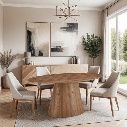 Table Japandi Ovale Bois Clair – Tango