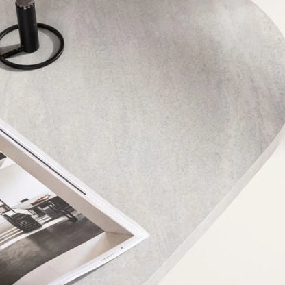 Table basse Japandi Design Effet Marbre Blanc – Gronvik