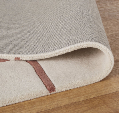 Tapis Japandi Ciselé Laine Écrue – Fereol