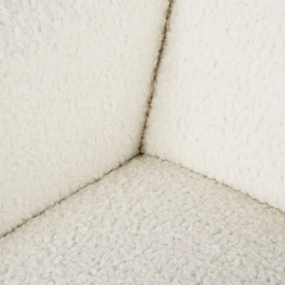 Fauteuil Japandi Bouclette Blanche & Hêtre – Honey