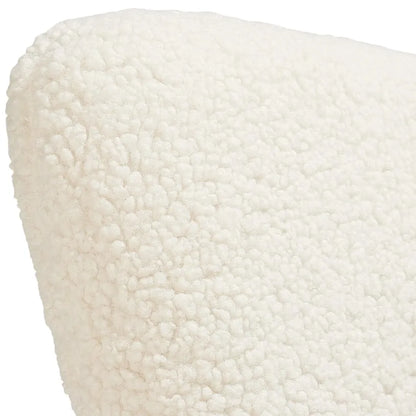 Fauteuil Japandi Bouclette Ergonomique Crème Or – Hygge