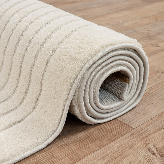 Tapis Japandi Rond Crème – Elisa
