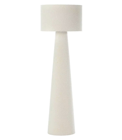 Lampadaire Japandi textile blanc H140 – Badi