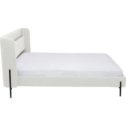 Lit Japandi 180x200 en tissu écru – Tivoli