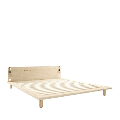 Lit Japandi en bois avec lampes de chevets 180x200cm – PEEK