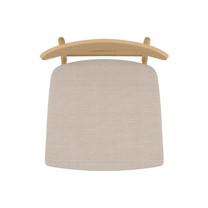 Chaises Japandi en tissu beige et bois clair – Lana