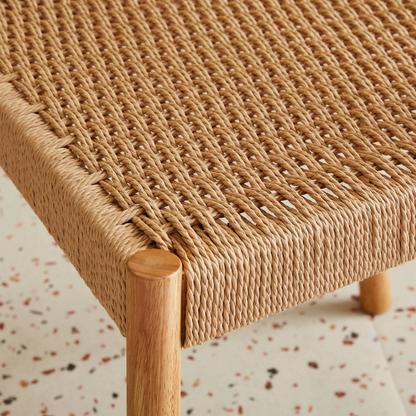 Lot de 2 chaises Japandi naturelles en bois et cordage – Ella