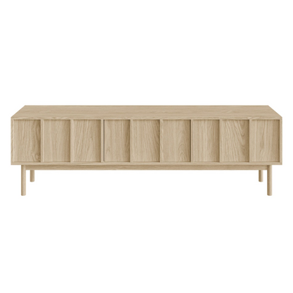 Meuble TV Japandi 3 tiroirs en aspect chêne 170 cm – Neksto