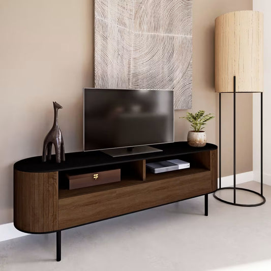 Meuble TV Japandi vintage 1 tiroir bicolore – SPIGA