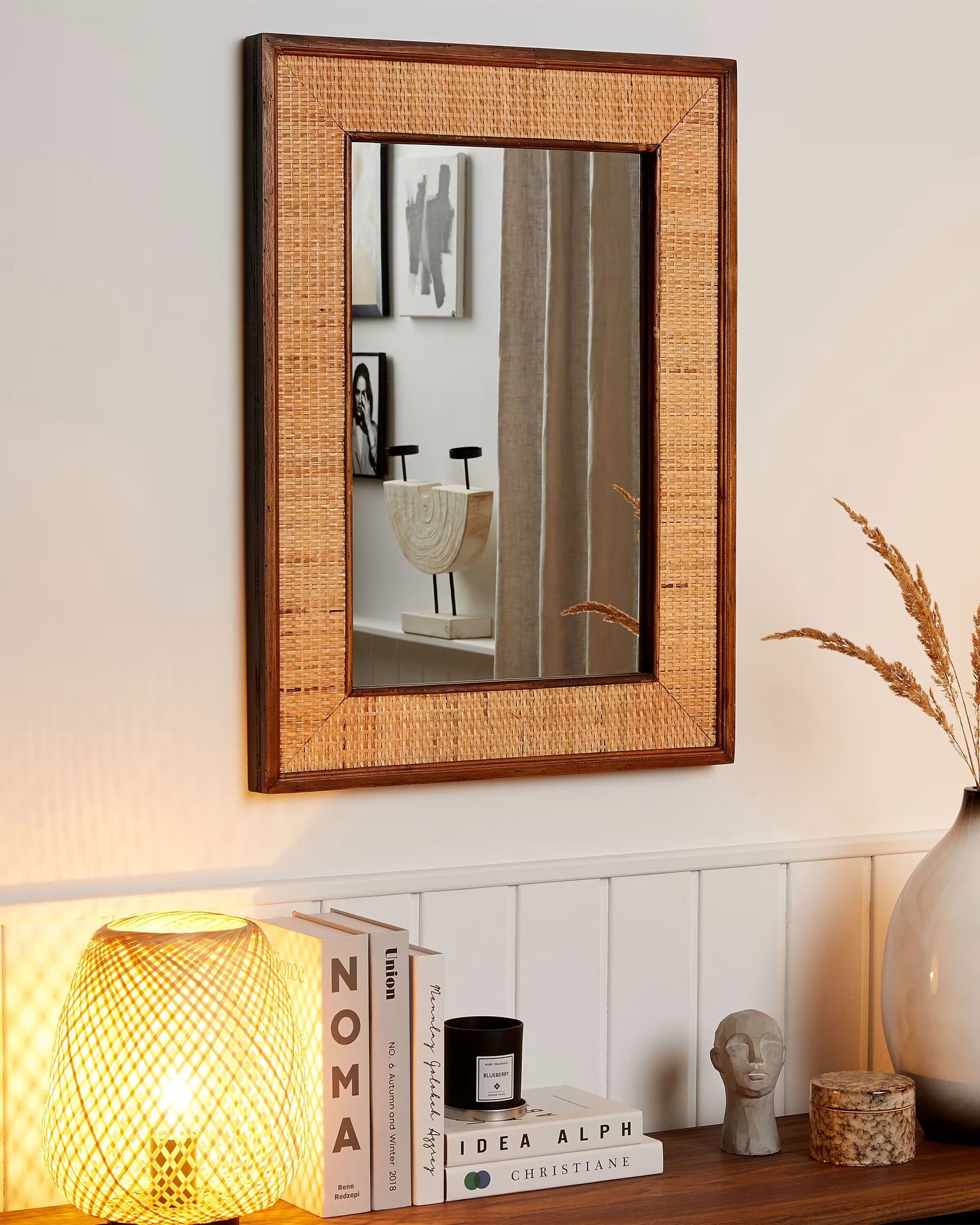 Miroir Japandi en bois clair – Iguala