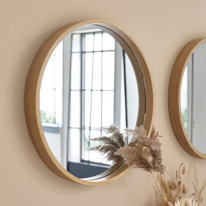 Miroir Rond Japandi en Chêne Massif – Ernest
