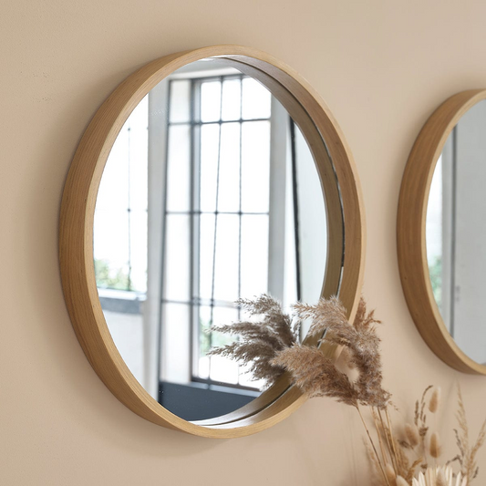 Miroir Rond Japandi en Chêne Massif – Ernest