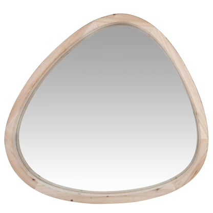 Miroir Japandi organique en bois de sapin – Ajam