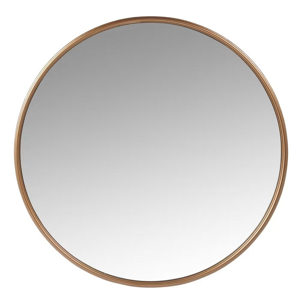 Miroir Japandi rond doré – Yumbai