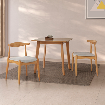 Chaises Japandi en bois massif couleur noyer x2 – CORZO