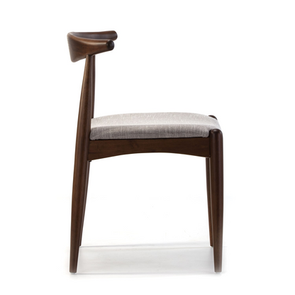 Chaises Japandi en bois massif couleur noyer x2 – CORZO