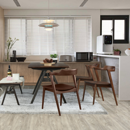 Pack 2 Chaises Japandi en bois massif couleur noyer – VENUS