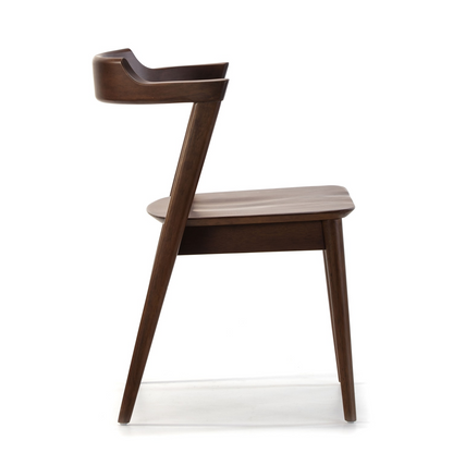Pack 2 Chaises Japandi en bois massif couleur noyer – VENUS