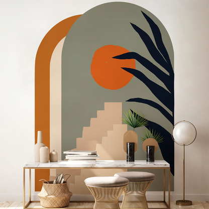 Papier Peint Arche Japandi désertique 127x90cm – Arche Desértique