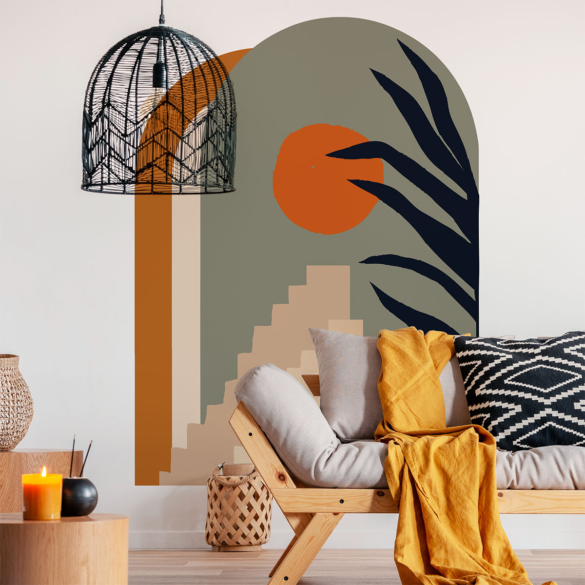Papier Peint Arche Japandi désertique 127x90cm – Arche Desértique
