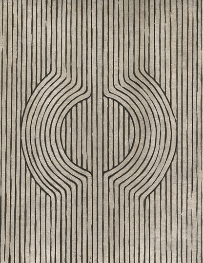 Papier Peint Japandi graphique bois de cèdre 208x270 cm – Nom du Produit