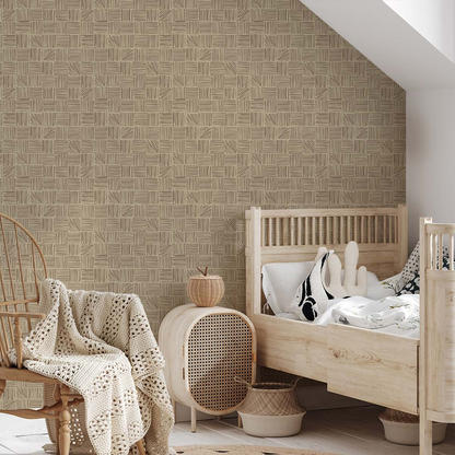Papier Peint Japandi 52x1000 cm – wood pile