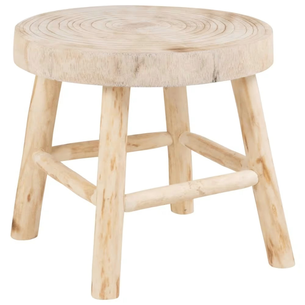 Tabouret Japandi en paulownia et peuplier – Brutus