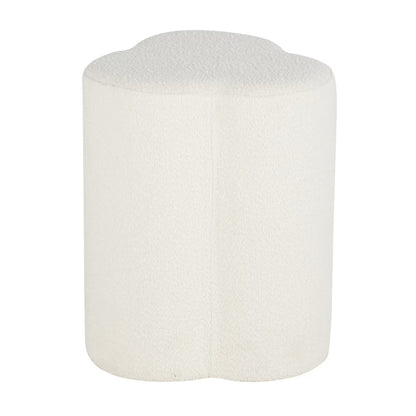 Pouf Japandi en bouclette blanche – Flo