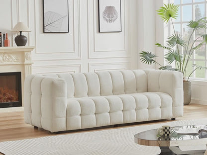 Canapé Japandi Nuage Bouclette Beige 3 Places - Lerici